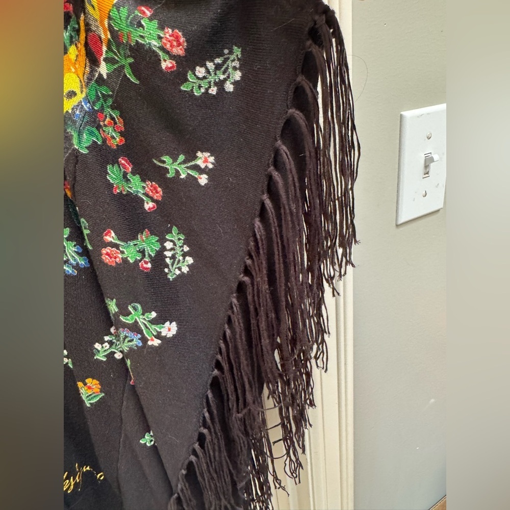 Desigual Sequin Fringe Poncho - Picture 4 of 7